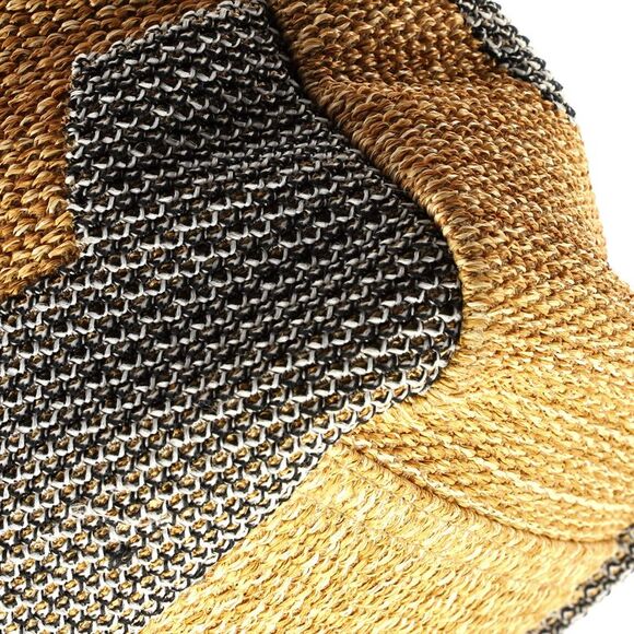 Chanel Deauville Logo Shopping Tote Printed Raffia Large Black, Neutral - Picture 7 of 9